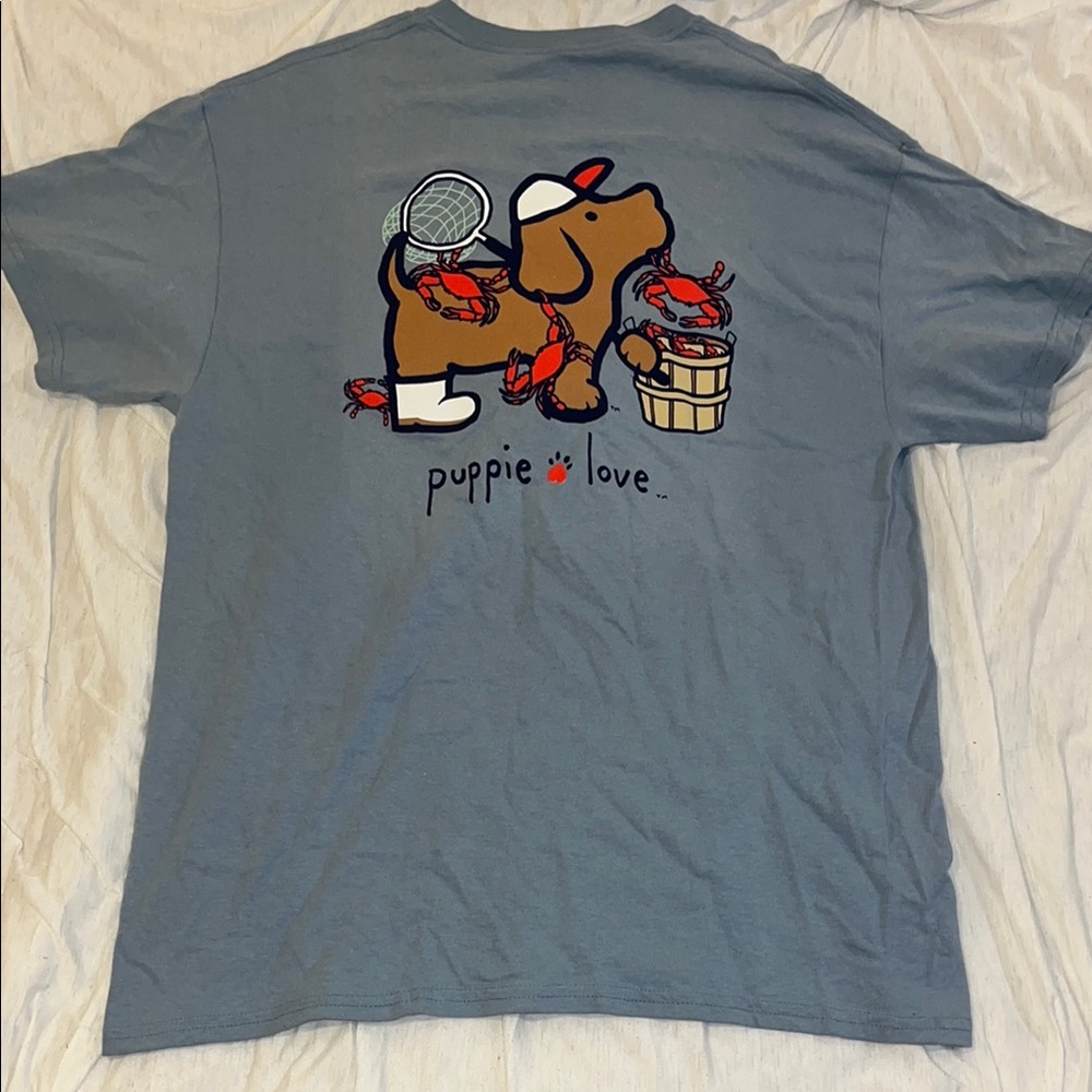 NWOT Puppie Love Lobster Fishing Tee